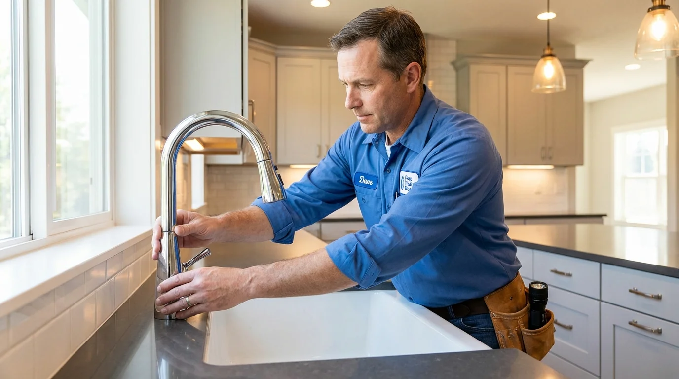 Kitchen faucet installation by Johns Plumbing LLC in Manteno